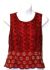 Sleeveless Sequined Blouse in Red/Black
